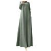 Plus Size Muslim Women's Solid Long Sleeve Loose Robe Dress
