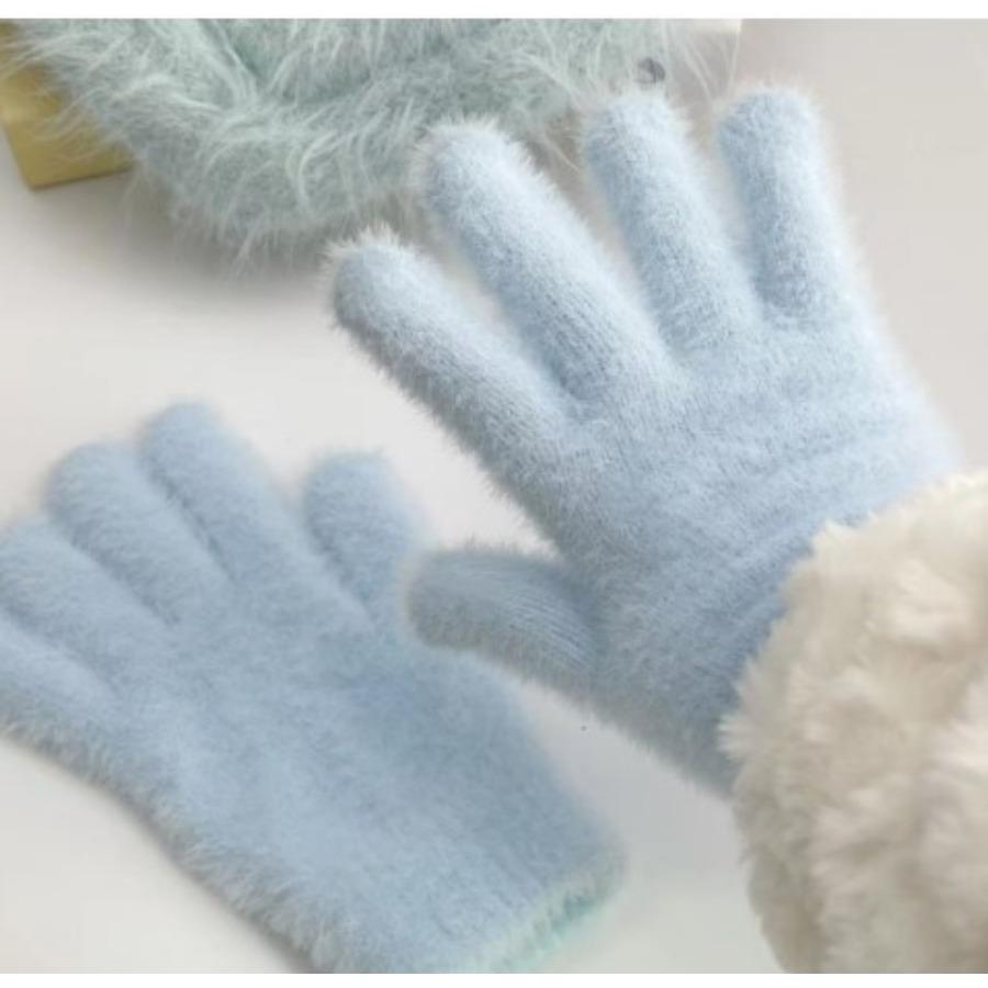 Winter gloves men's and women's universal warm gloves finger leakage touch screen outdoor bicycle wrist imitation cashmere