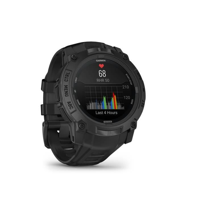 Montre connectée - garmin - instinct 3 tactical - 1,2"/1,3" - 50 mm - amoled - noir