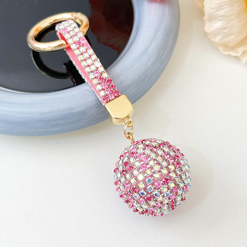 1PC Rhinestone Handbag Car Decor Key Ring Key Chain Ball HOT Crystal Diamante Pendant KeyChain Gift
