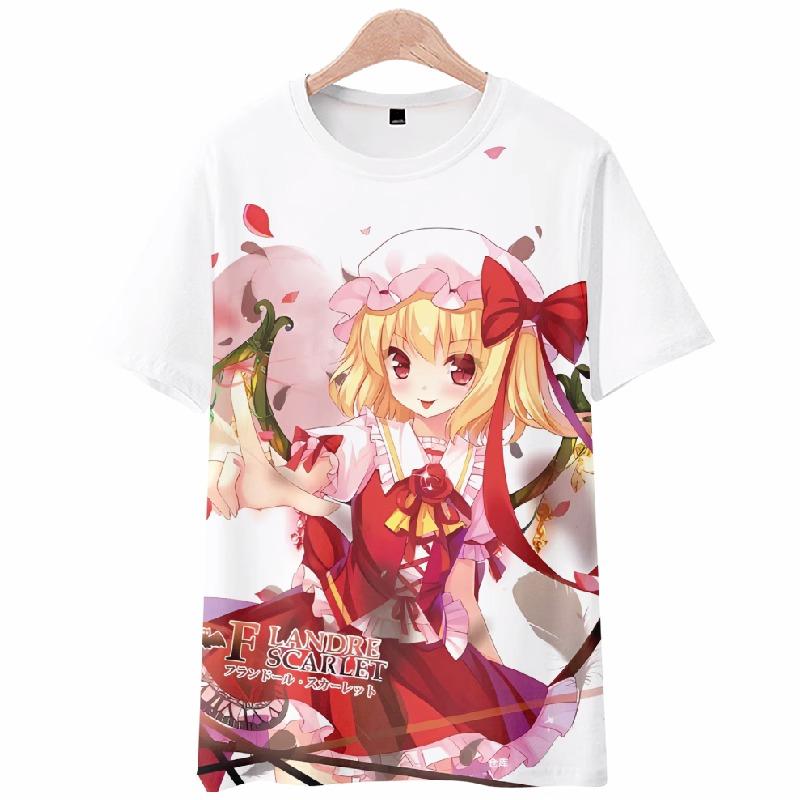 Game Touhou Project Cosplay T-Shirt 3D Hakurei Reimu Print Anime Cartoon Tees Summer Men Women Harajuku