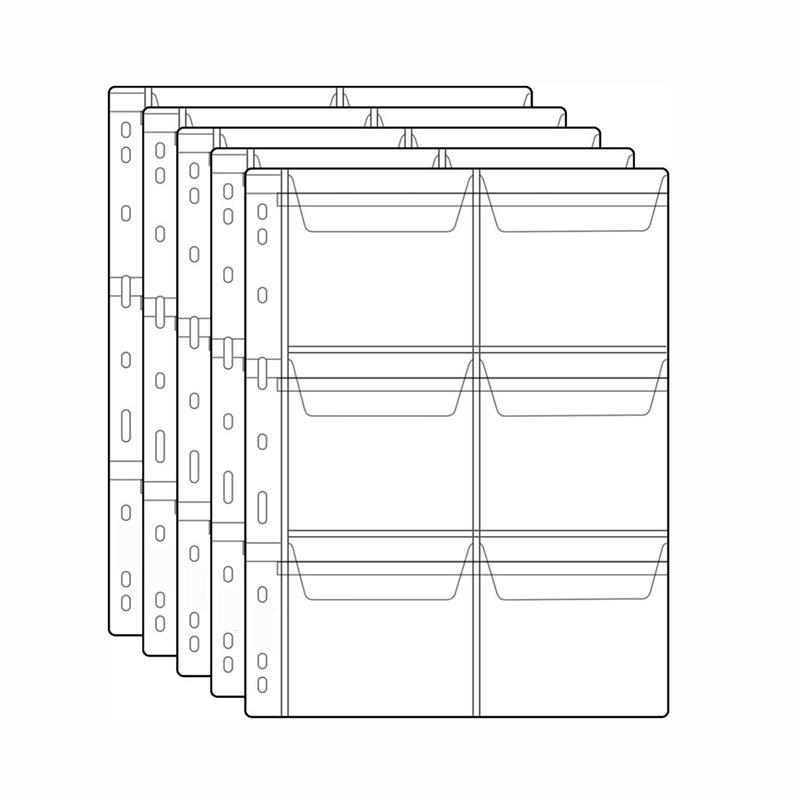 Álbum de Coleção de Moedas de Grande Capacidade: Pasta Colecionadora de Folhas Soltas para Moedas Antigas e Comemorativas com Páginas Transparentes para Cédulas.