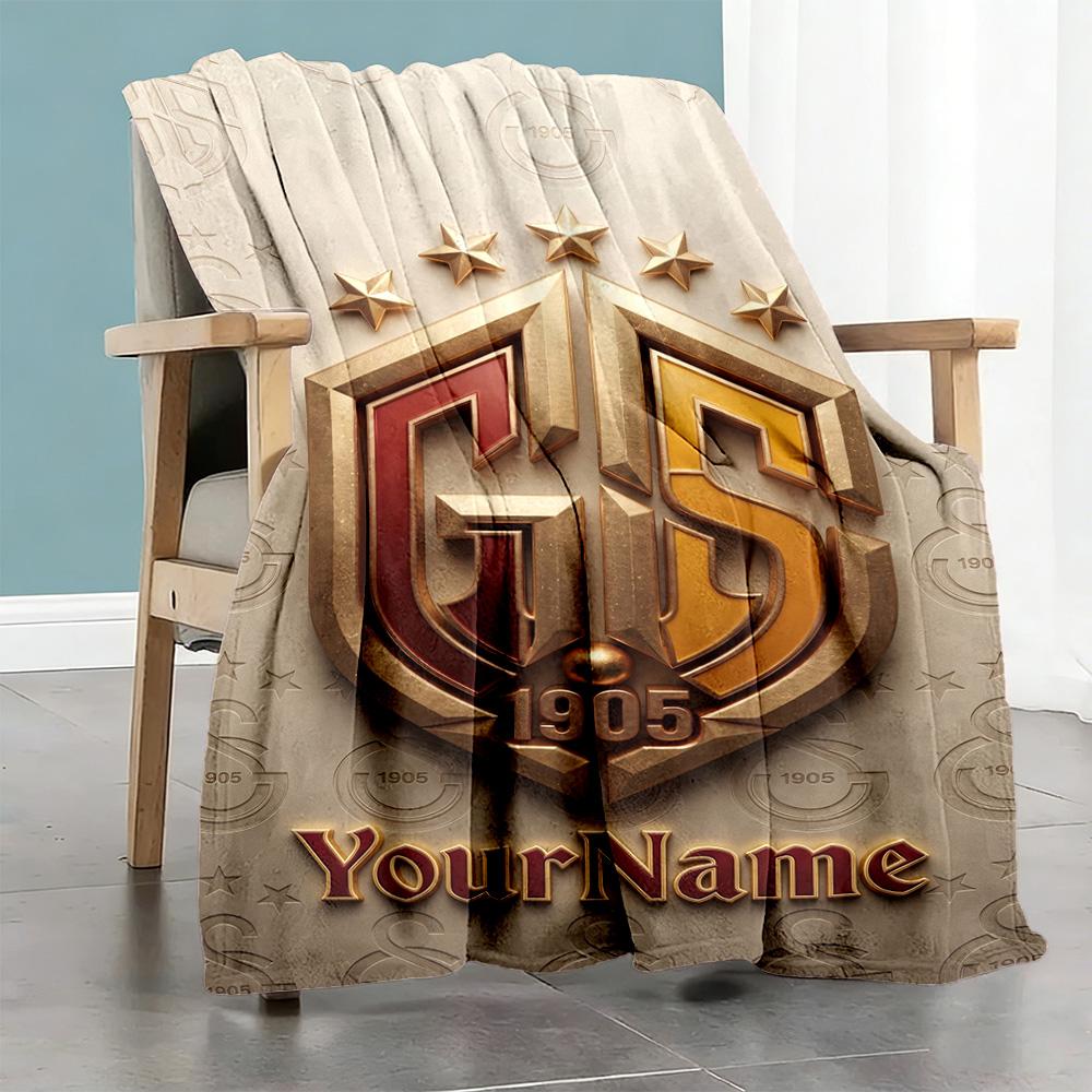 Galatasaray Personalized Name Blanket Gift Personalized Blanket Durable Comfort Throw For Livingroom Couch Office Living Room Four Seasons Universal