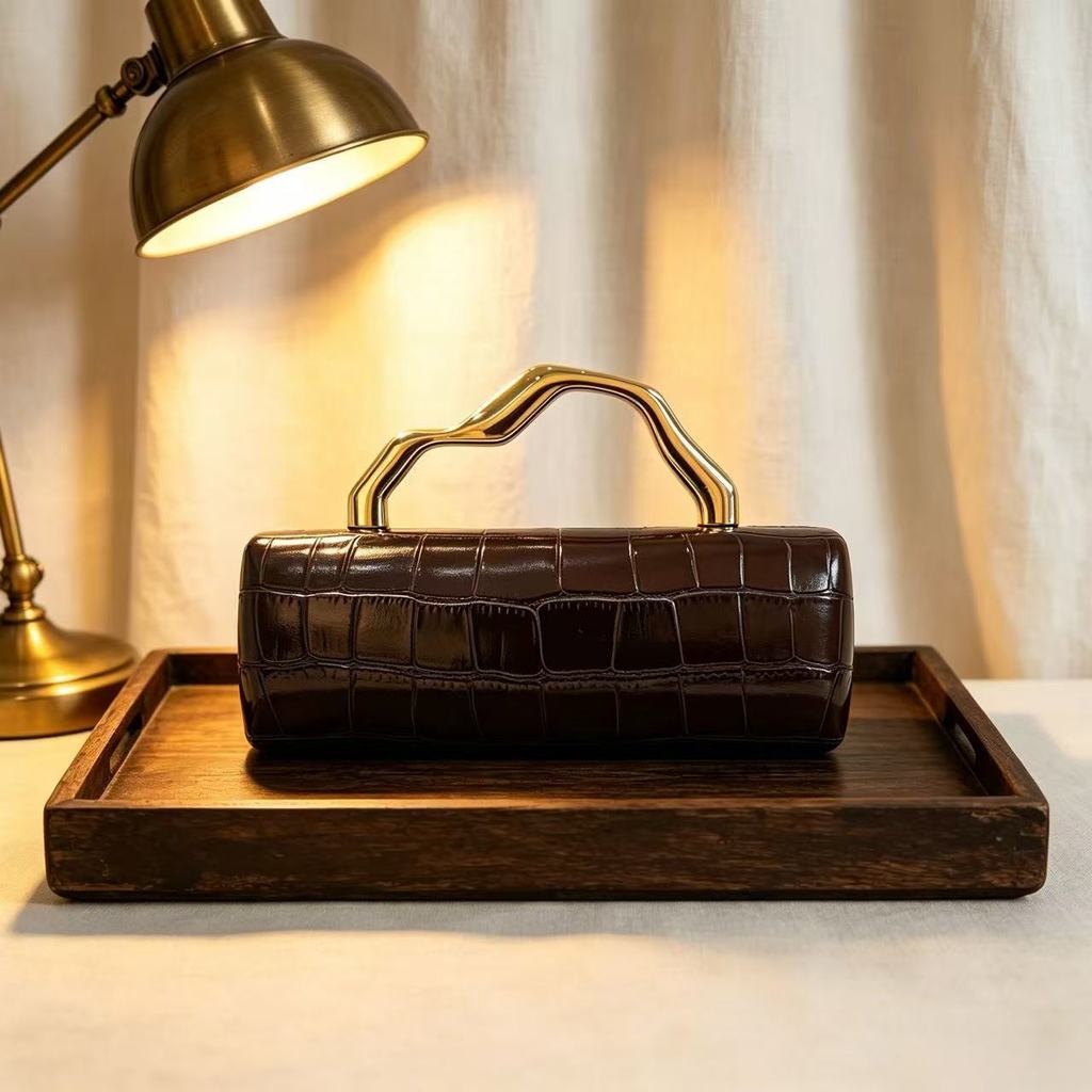 Pu Crocodile Pattern Crossbody Bag With Chain For Evening Wear And Daily Use