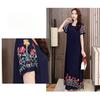 Charmantes und weiches besticktes Baumwollkleid für Frauen in Übergröße im Sommer