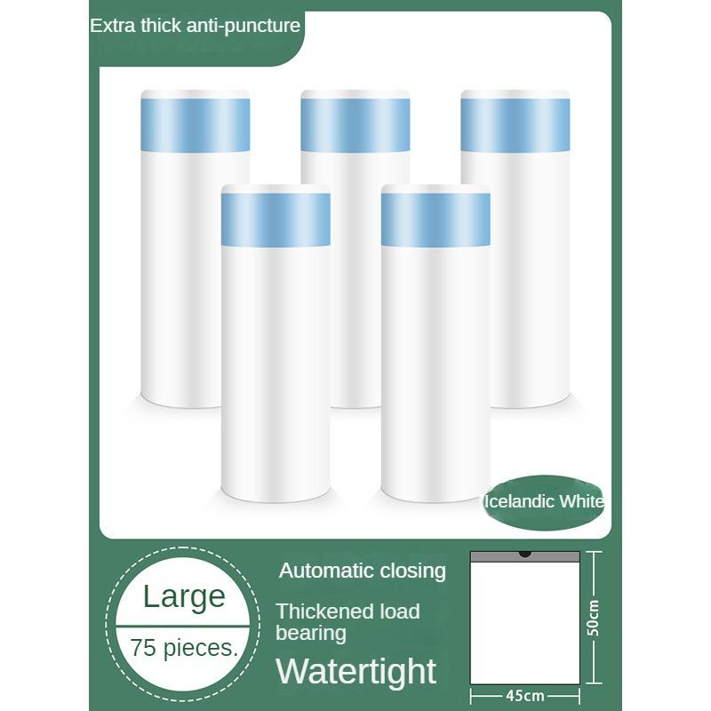 

Негрязные мешки для мусора на шнурке, увеличенные и утолщенные бытовые кухонные одноразовые портативные бытовые пластиковые пакеты на шнурке 45x50cm