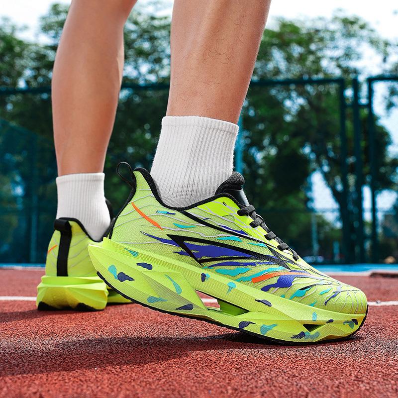 Men Carbon Plate Running Shoes Breathable Sport Walking Training Commuting Travel Athletic Performance Footwear Sizes 39-46