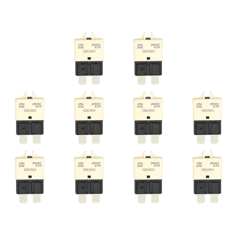 2-30 buc 5/7.5/10/15/20/25/30A DC28V Adaptor siguranță cu resetare manuală Siguranță lamă întrerupător de circuit ATC pentru marină, raliu, auto, barcă