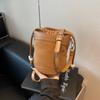Fake Suede and PU Shoulder Bucket Bag High-quality Solid Rope Large Capacity Autumn New Style Crossbody Bag for Women