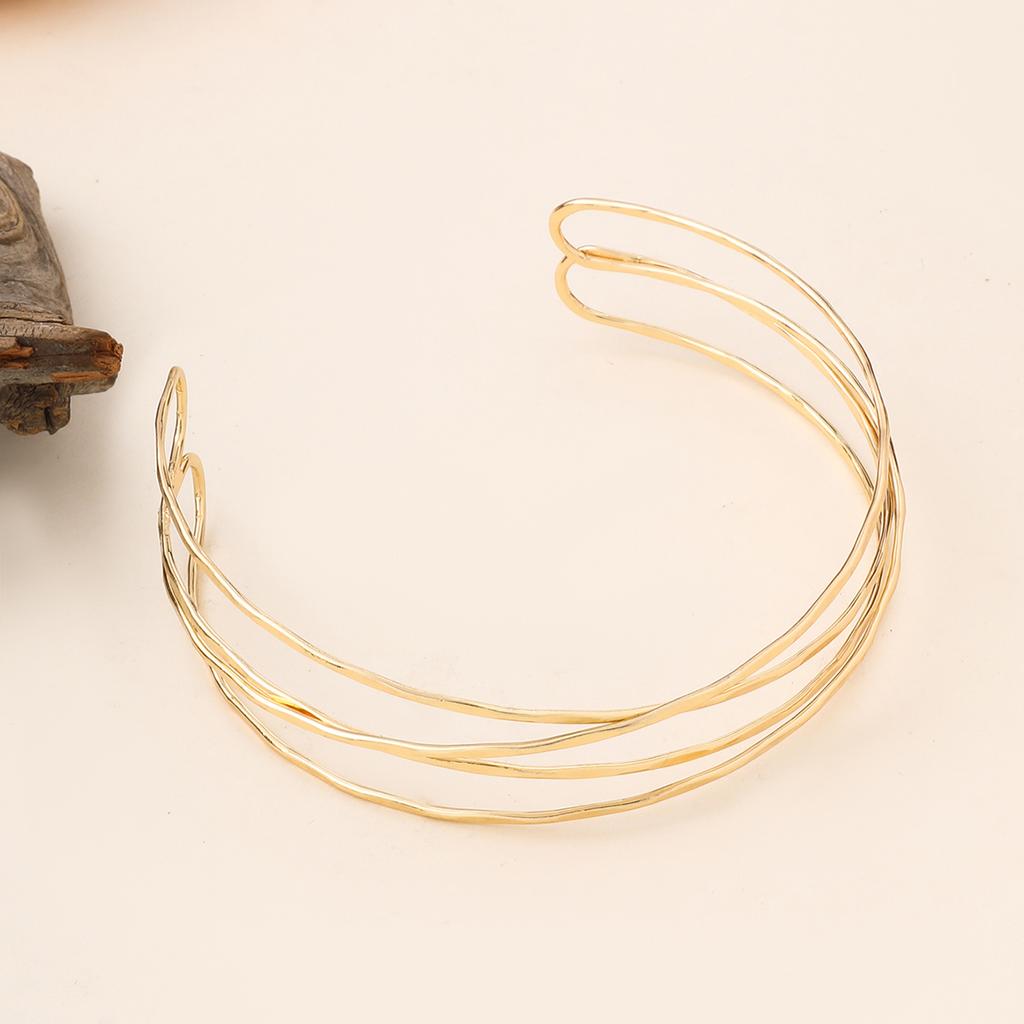 Gold Color Arm Cuff Bracelet for Women Vintage Greek Women's Upper Arm Bracelet Adjustable Open Bangles Jewelry Gifts