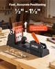 VEVOR Pocket Hole Jig Kit, 12.7 To 38.1 Mm Adjustable, Lightweight Jig Pocket Hole System with Dust Collection Adapter, Detachable Guide Block