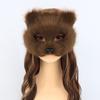 Plush Animal Cats Face Mask Furry Animal Half Face Mask for Men Women Masquerade Halloween Cosplay Costume Accessory