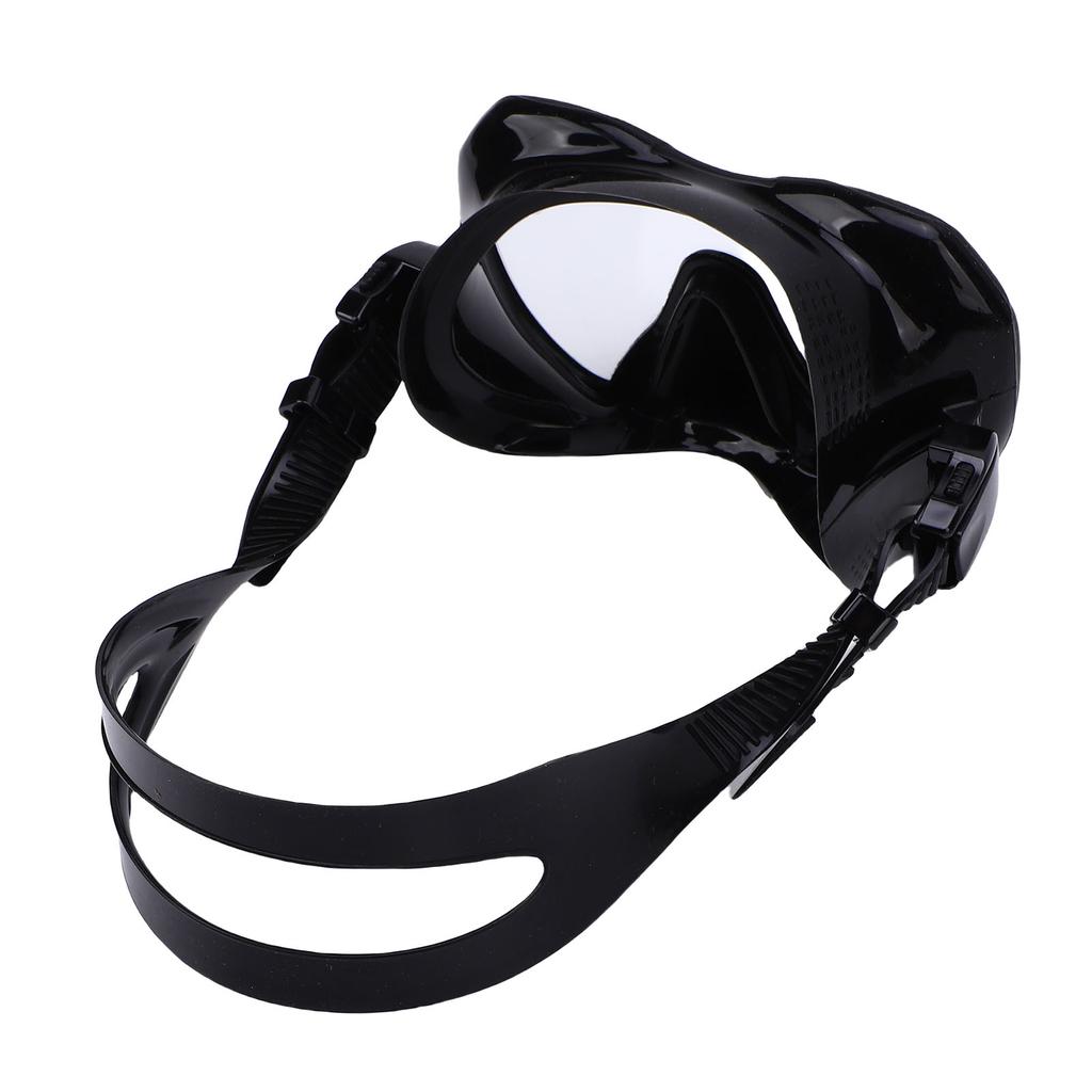 Swim Glasses 180 Degrees Clear View Adjustable Headband Tempered Glass Adult Swim Glasses with Nose Cover for Pool