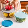 High Temperatures Resistant Glass Container Microwave Safe Clear for Visibilities Leak Proof Seal Stackable 55KF