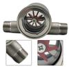 Industrial Grade Water Flow Indicator 304 SS External Thread Mount