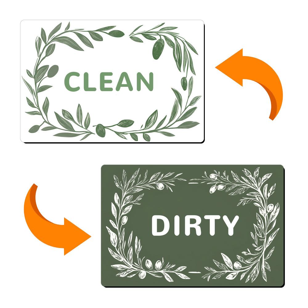 Dirty Clean Sign for Dishwasher Easy to Read and Strong Slide for Changing Signs Heavy Duty Magnet with Optional Stickers