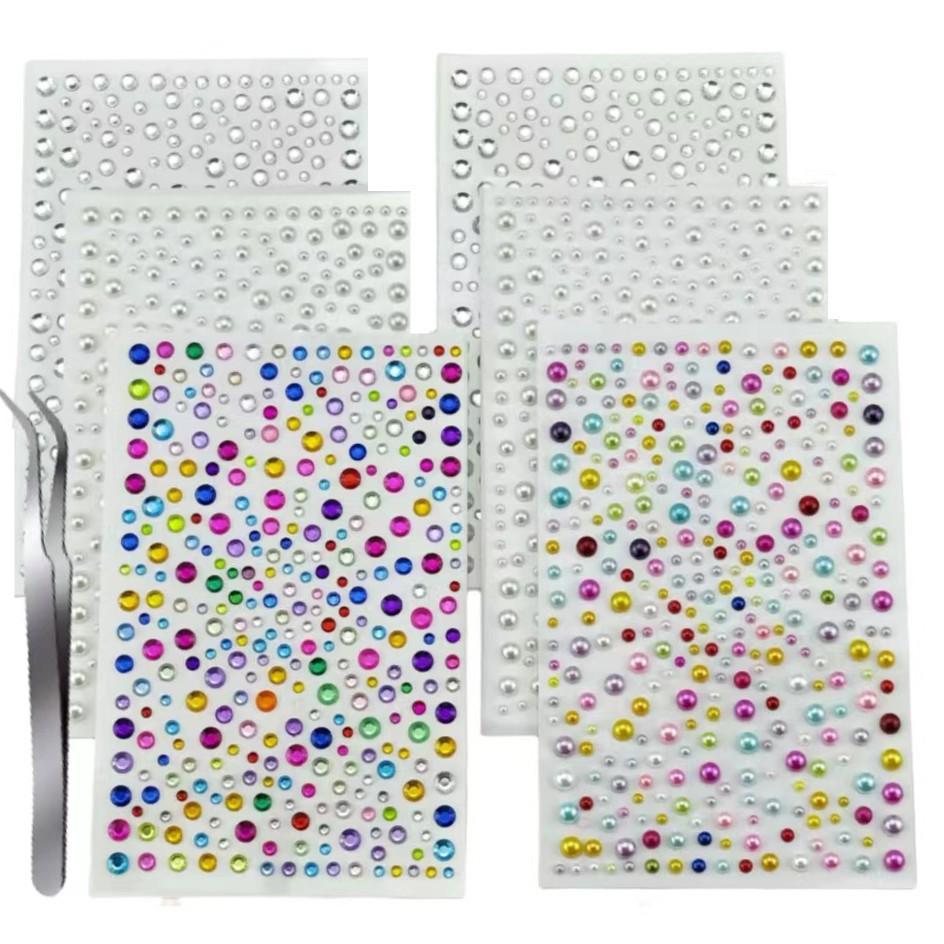 900-Piece Rhinestone Stickers: 15 Colors for Kids' Eye Makeup & Face Decoration