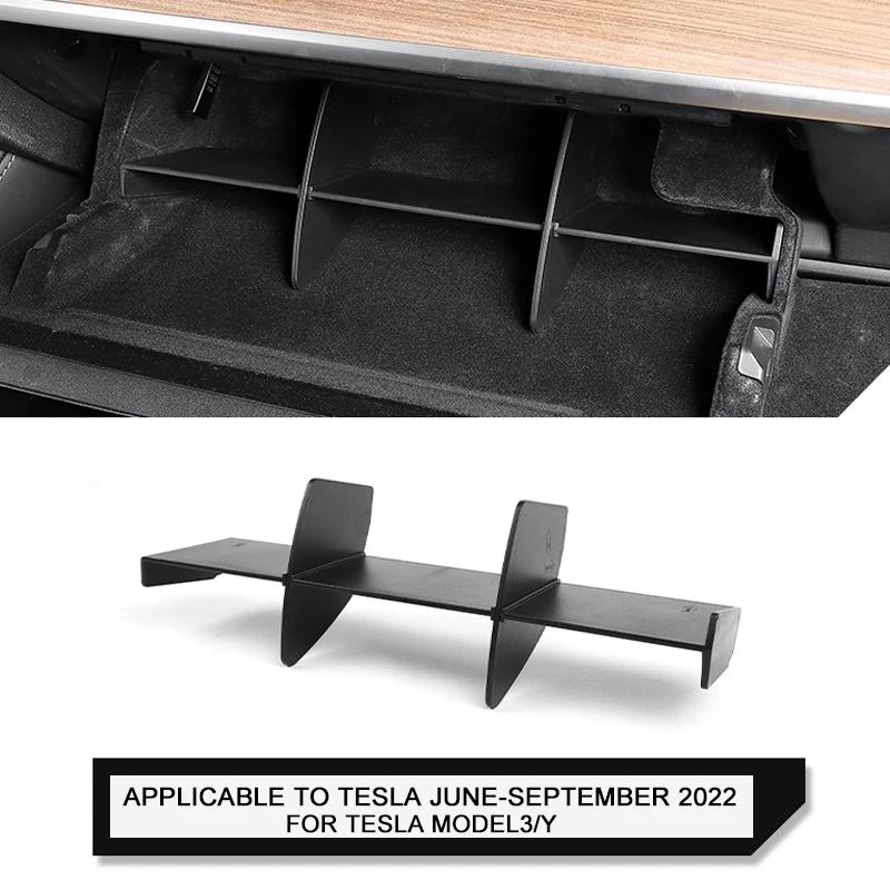 

Автомобильный перчаточный ящик для Tesla Model 3/Y 2018-2025, разделительная пластина для хранения, консольный органайзер, контейнер, перчаточный ящик, центральная многоуровневая полка