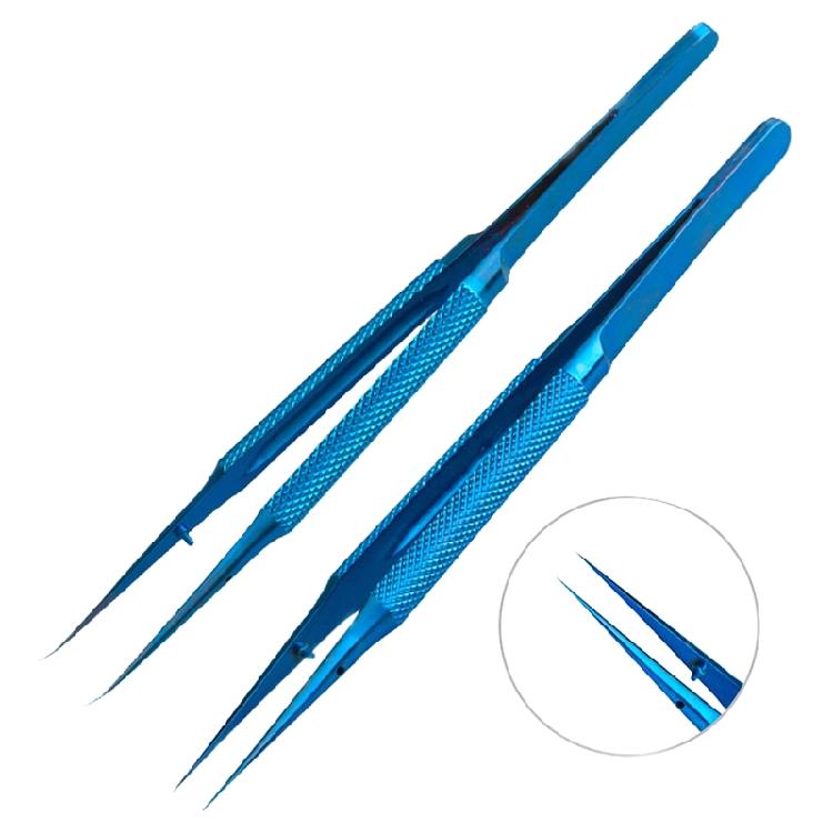 Alloy Tweezers 0.1mm Precision Fingerprint Tweezers Curved for Head