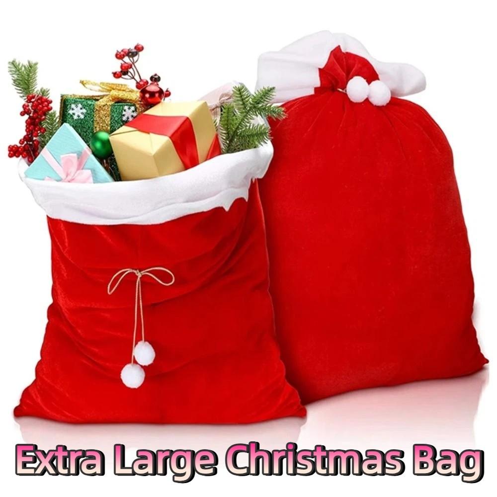 Creative Santa Claus Gift Bag Huge Candy Bag Xmas Decoration Plush Storage Pouch  New Year
