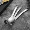 Cucchiaio in Acciaio Inossidabile 304 Ispessito Approfondito Cucchiaio da Zuppa Domestico Bambini Cucchiaio a Testa Rotonda