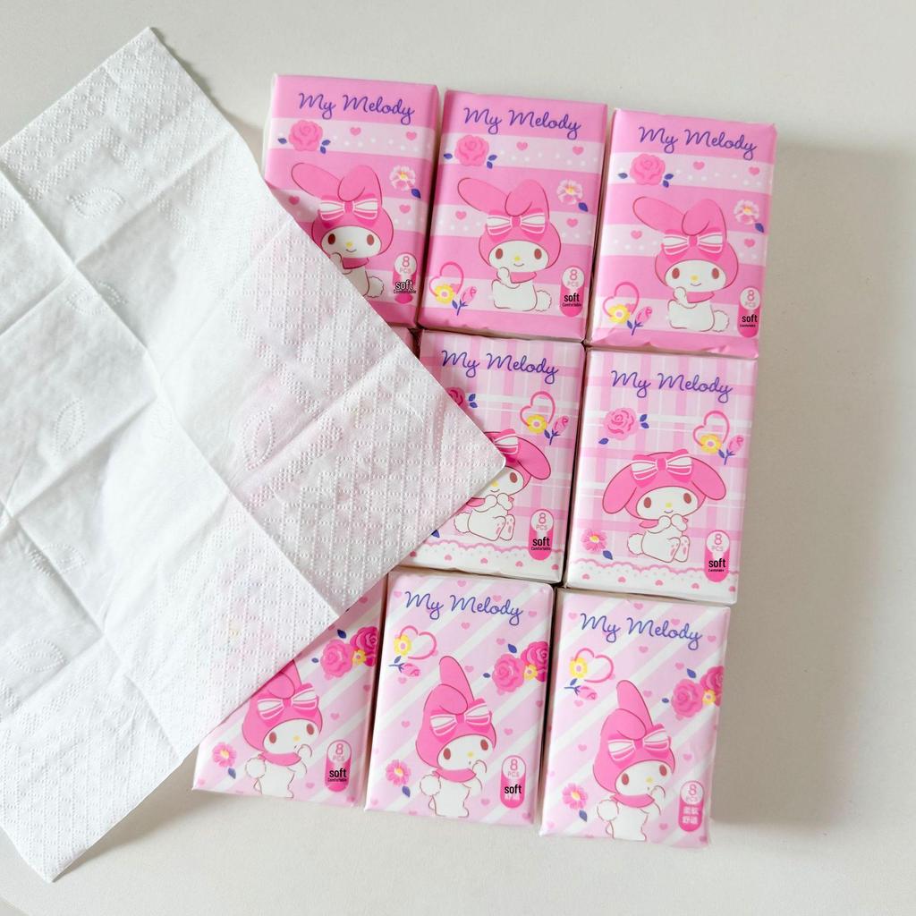 Sanrio Hello Kitty Solid Color 9-Pack Portable Tissues