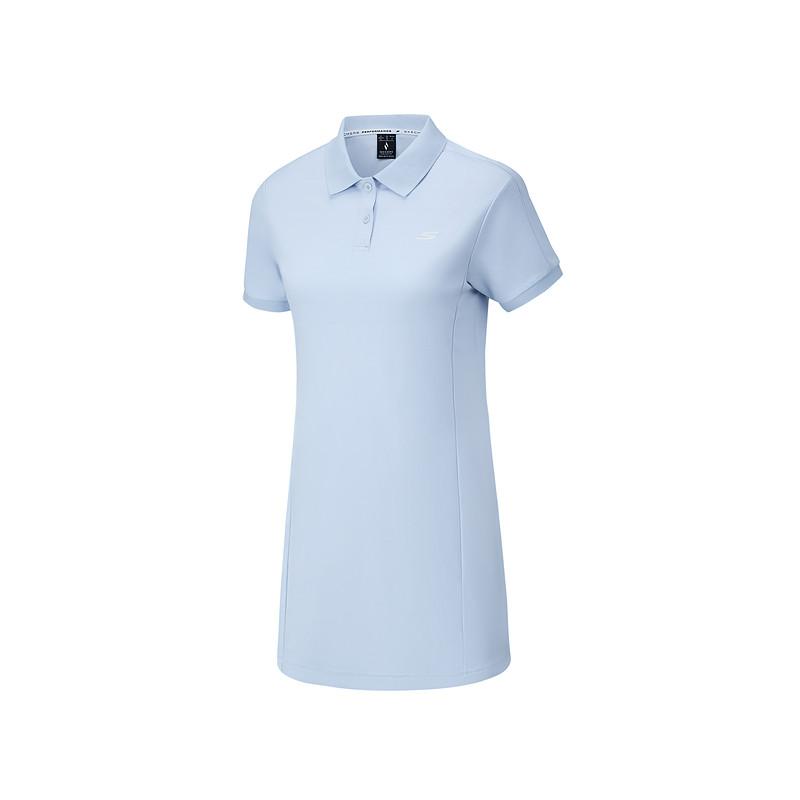 Skechers Sports Knitted Breathable Casual Quick-Dry Short Sleeve Dress Women dresses P226W021-026P S