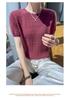 Women's Cable Knit Cashmere Sweater - Round Neck, Five-Sleeve, Solid Color, Perfect for Spring and Autumn.