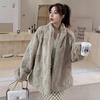 Large size imitation fur princess mink hair jacket mink hair stand-up collar women's clothing loose warm plush top