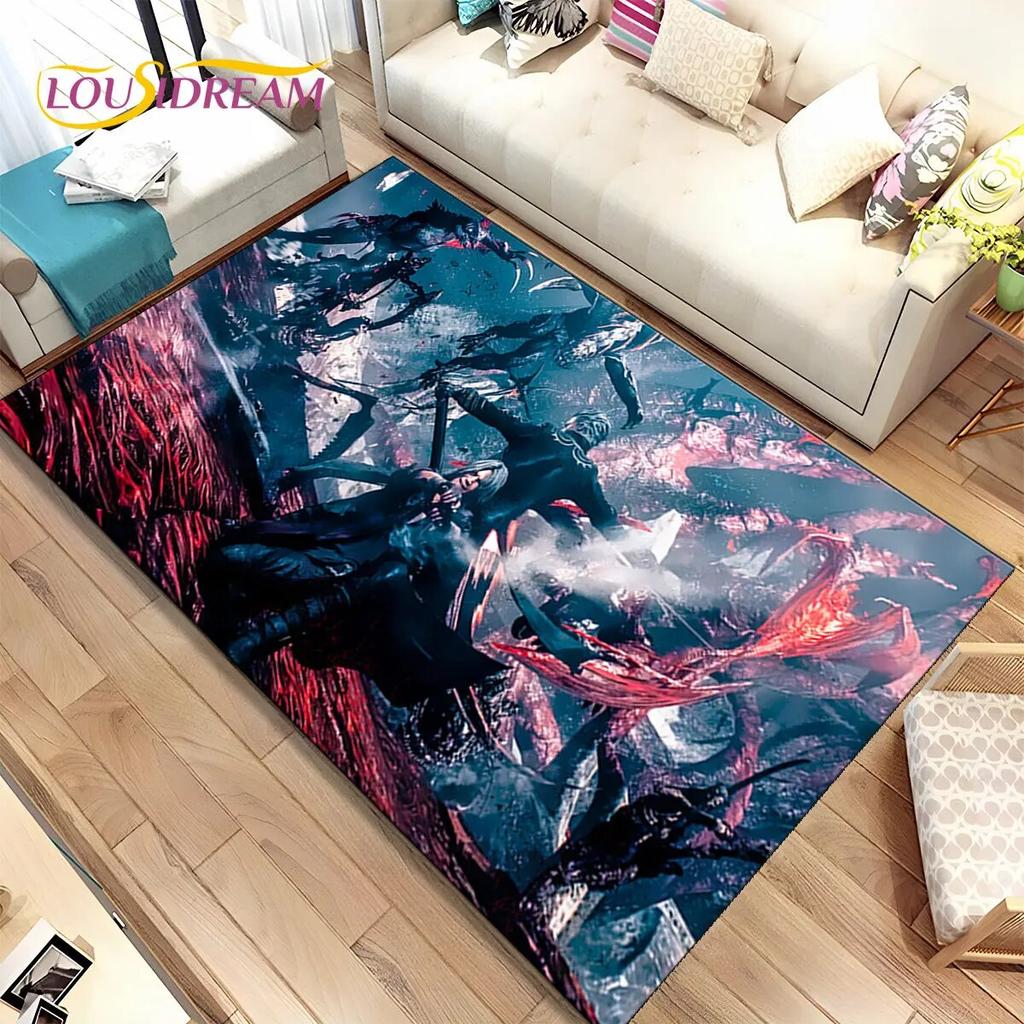 3D HD D-Devil May Cry DMC Game Gamer Area Rug,Carpet Rug for Home Living Room Bedroom Sofa Doormat Decor,kids Non-slip Floor Mat