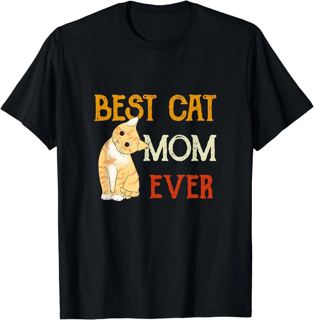 vintage cat best cat mom ever meow with my cat funny kitty Gift Unisex T-Shirt