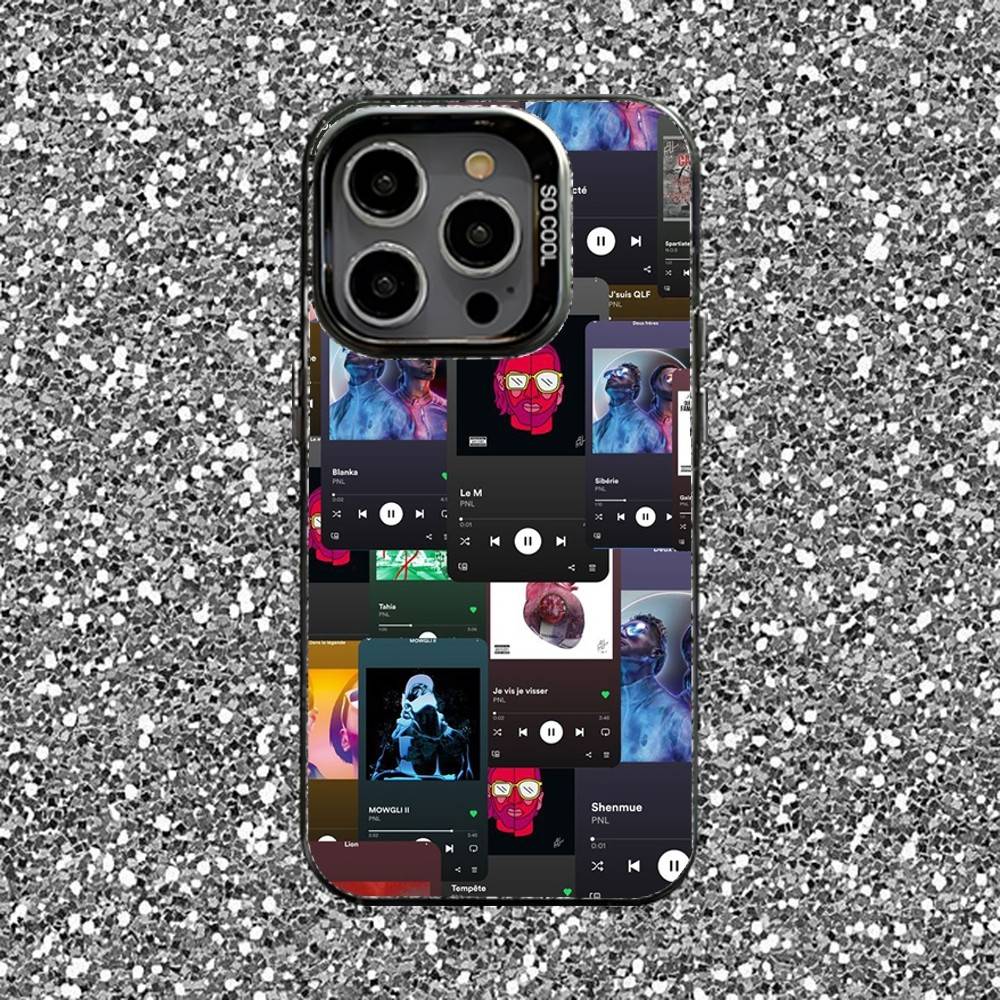 PNL Rap Groupe Handyhülle Für iPhone 16,15,14,13,12,11,Pro,XS,Max,Plus,Mini,SE Schwarz Candy Matt Stoßfeste Hülle