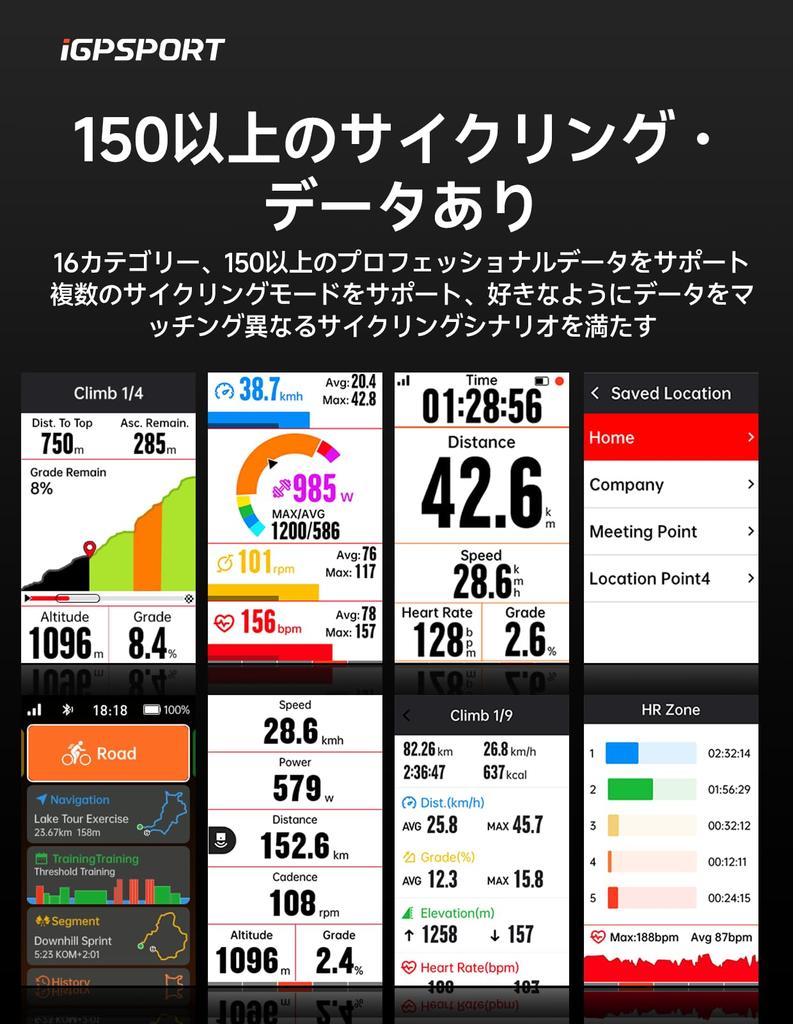 iGPSPORT iGS630S Cycling Computer with Smart Map Offline Full GNSS Multiple Riding iClimb 45 Hours of Battery 16GB 150 Data IPX7 and Fast Charging