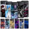Ink Wash Starry Sky Galaxy Phone Case For Samsung Galaxy Z Flip3 Flip4 Flip5 Case Shell For Z Flip 3 4 5 6 7 Hard Folding Cover