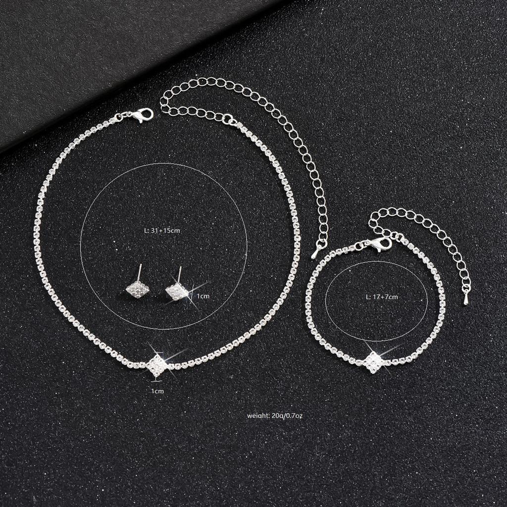 High-end Niche Versatile Necklace Earrings Jewelry Set New Exquisite and Simple