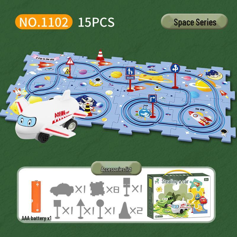 Hot-Selling DIY Electric Puzzle Car and City Map Toy for Children