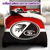 SC Freiburg Pattern Bedding Quilt Set Quilt Cover Pillowcase Home Decoration Birthday Gift (1 * duvet cover + 2 * pillowcase, without core)