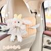 Cute doll car tissue box cartoon car tissue hanging bag plush doll car paper bag hanging type
