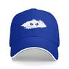 Peeking Ghost Face Baseball Cap Black And White Design Adjustable Hat For Men And Women Fashion Statement Accessory