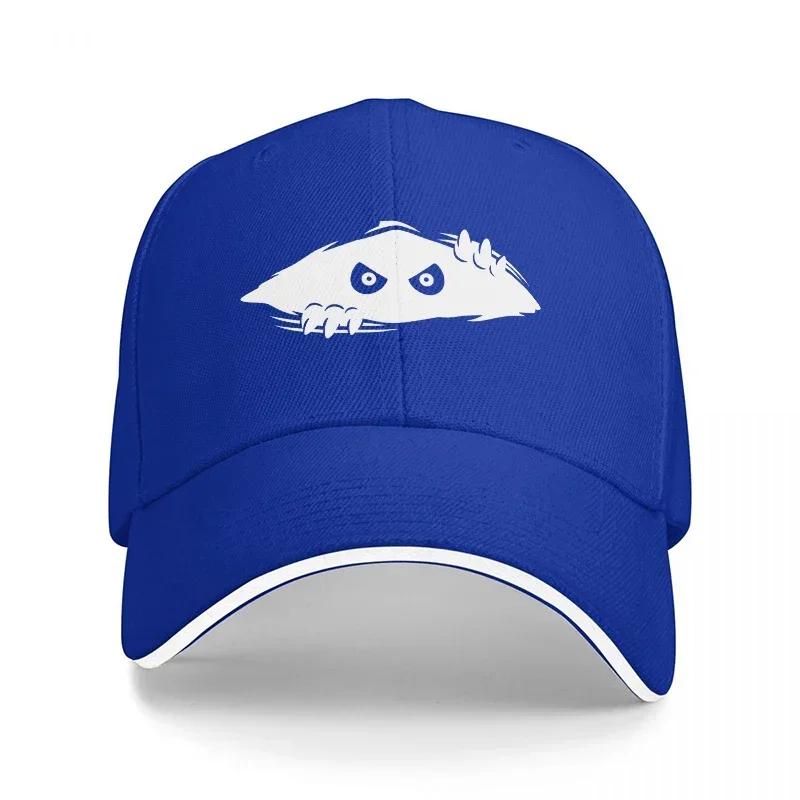 Peeking Ghost Face Baseball Cap Black And White Design Adjustable Hat For Men And Women Fashion Statement Accessory