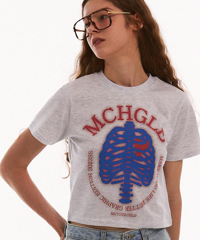 MATCHGLOBE In-Played Bonds Crop Tee (Melange)