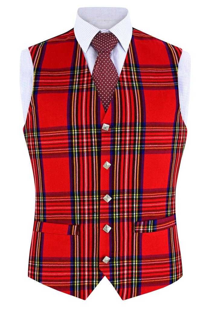 Schottische Tartanweste mit Distelknöpfen Traditionelles Highland-Westenkleid Party-Hochzeitskleidung