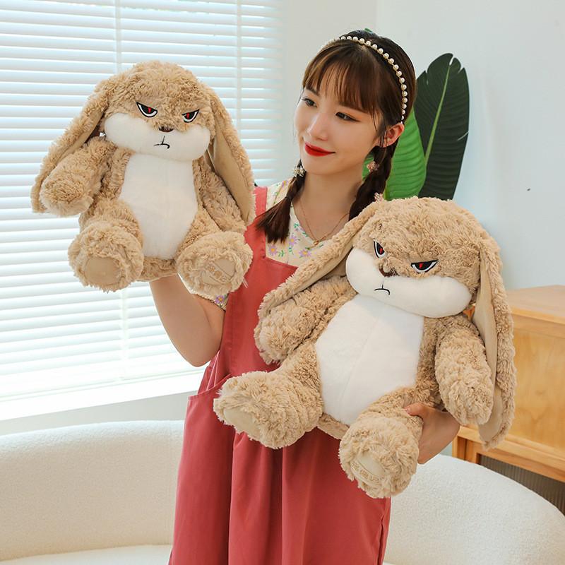 Fluffy Bunny Plush Toy Pillow Stuffed Animal Cute Birthday Gift For Girls 30-60cm