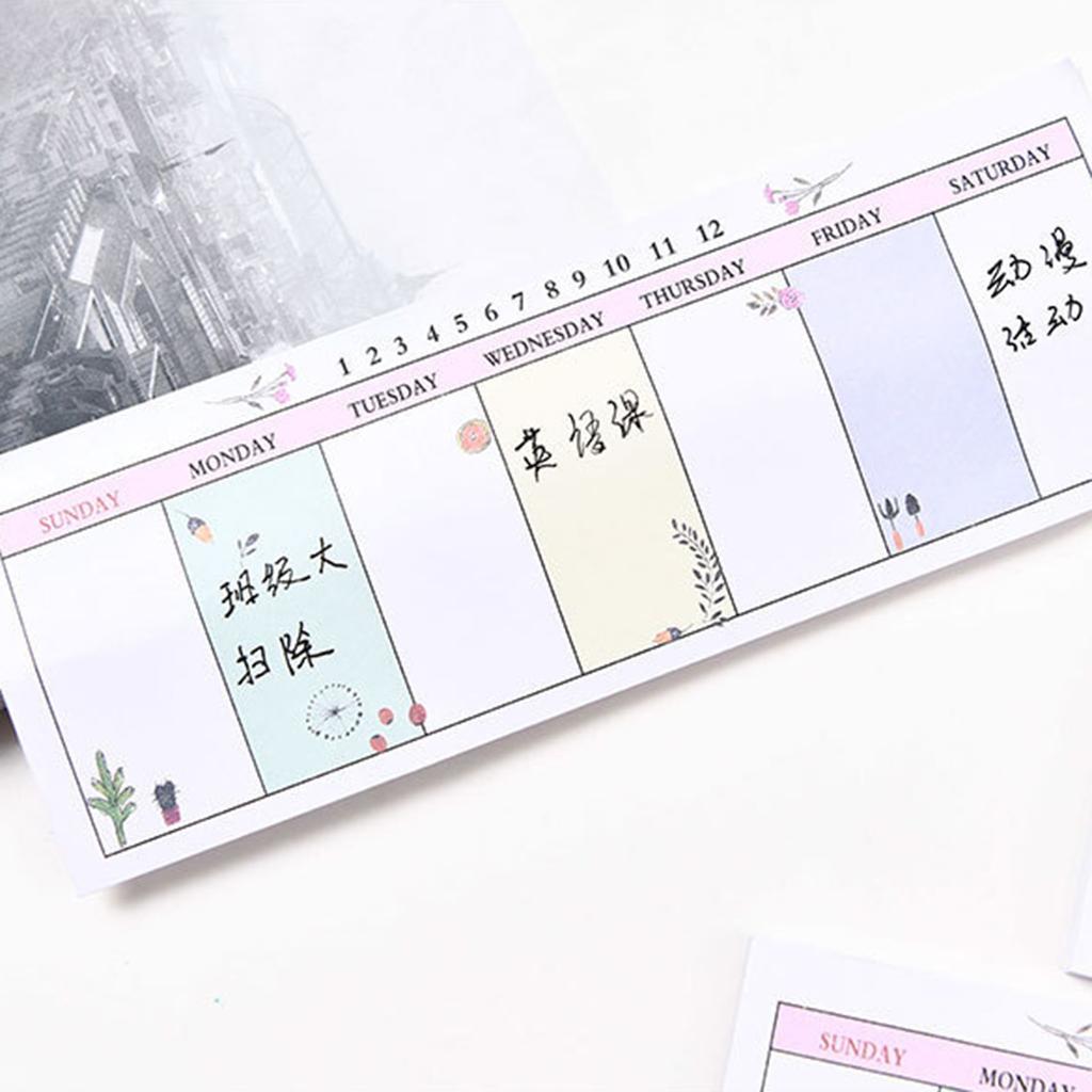 Quality Weekly Planner Notebook Weekly Planning Pads Weekly Calendar Notepads Long-Lasting Random Pattern Style 40page