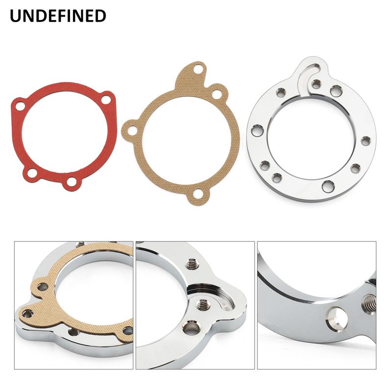Motorcycle Chrome CV Air Filter Cleaner Adapter Plate for Harley Low Rider Electra Glide Sportster XL S&S Super E G Carburetors