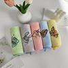 Cartoon Rabbit & Fox Embroidered Coral Fleece Towel for Kids - Absorbent & Quick-Drying