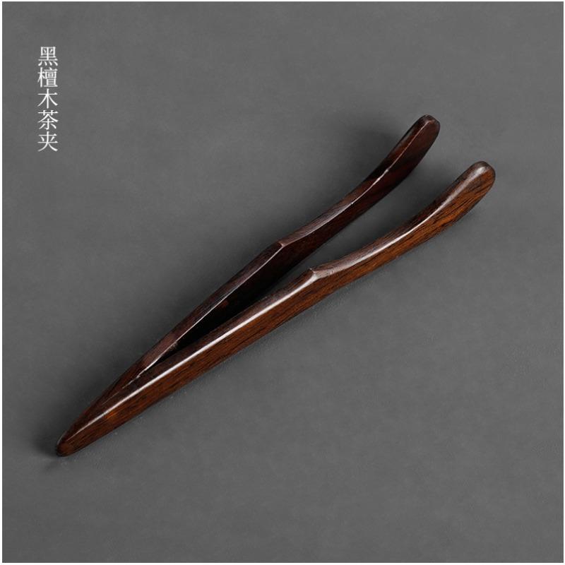 Tea Art Six Gentlemen Set Black Sandalwood Flower Pear Wood Tea Tube Tea Ceremony Kung Fu Teas Tool Accessories