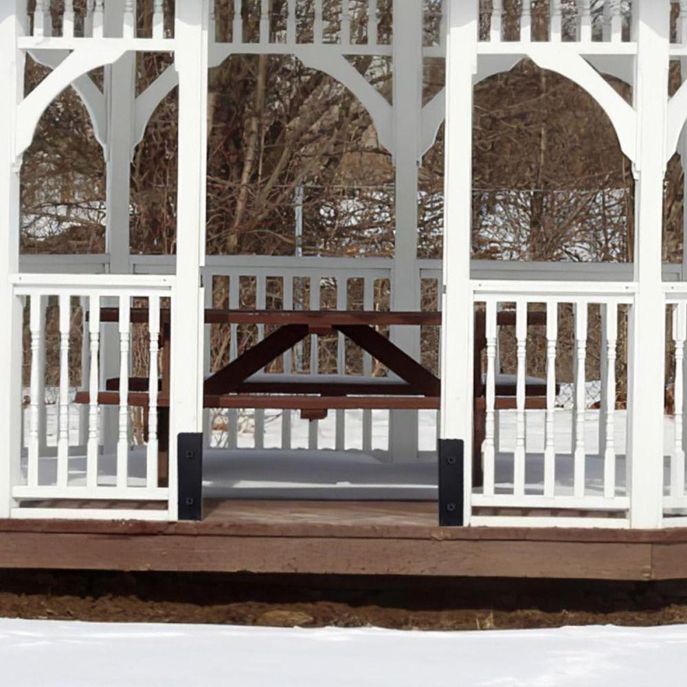 4pcs Corrosion Resistant Fence Post Base Support Pergola Post Base Brackets  Courtyard Outdoor