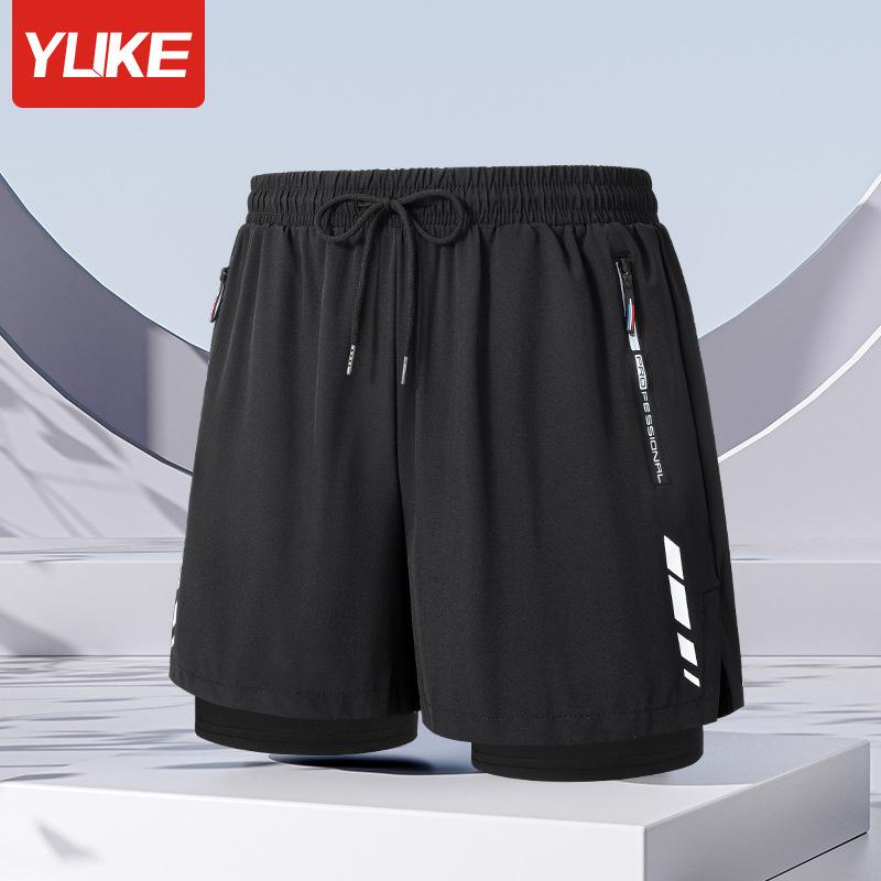 Herren Doppellagige Square-Leg Badehose - Fünf-Punkt-Stil, Anti-Peinlichkeit, Professionelle Strandbekleidung für Erwachsene.