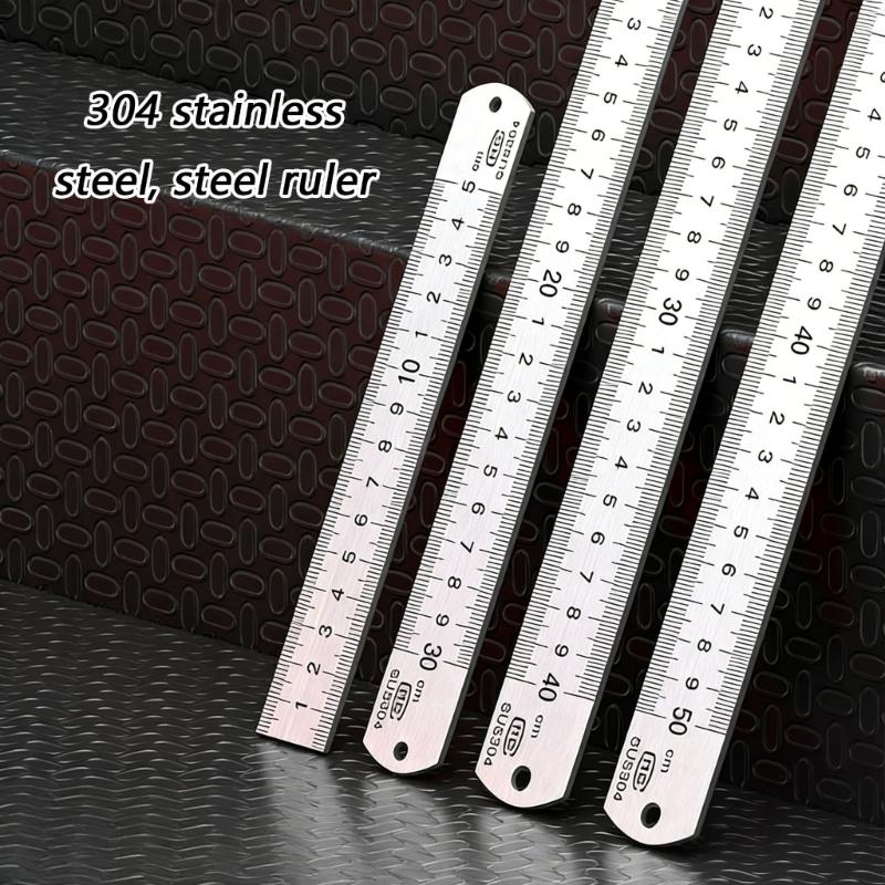 Professional 304 Stainless Steel Measuring Ruler With Lasering Etched Marking For Engineering Accurate Measurements